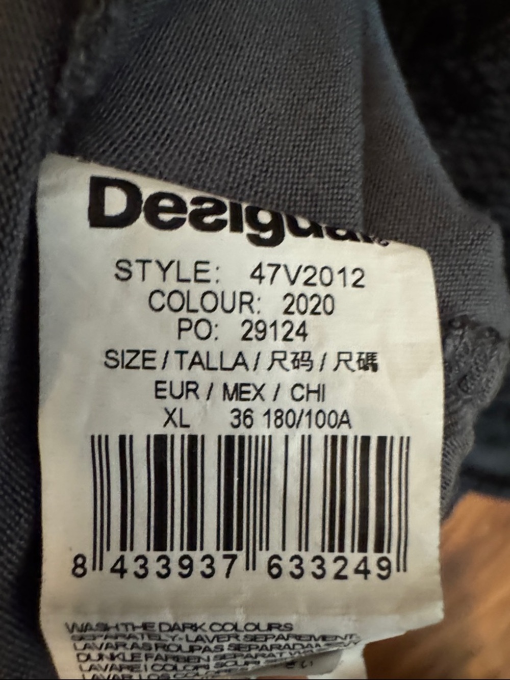 Desigual Gray Dress with White Floral Lace Print - Picture 7 of 7
